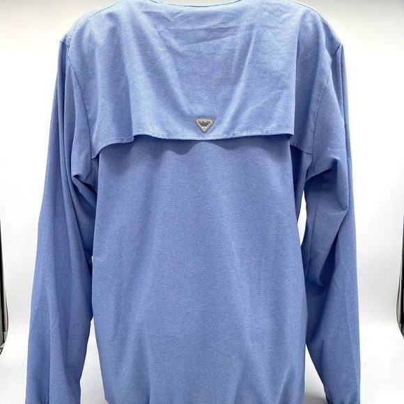 COLUMBIA Women's Jacket Outerwear Pullover Hoodie PFG Tamiami Fishing Blue XL - Picture 7 of 8